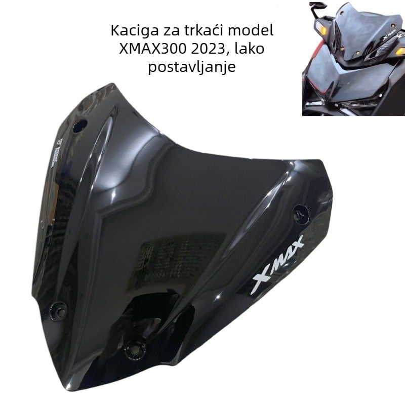 Vjetrobransko staklo za XMAX300 (Materijal: PC; Model: 2023-2025; Kompatibilno s xmax300; Marka: GZKDXMP)