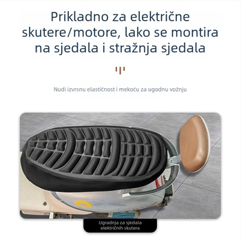 Aibaijia Navlaka za jastučić sjedala motocikla 3D pojačani silikon (Otpornost na udarce, Protuklizno, Otporno na ogrebotine, Univerzalna kompatibilnost)