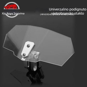 Univerzalni prilagodljivi vjetrobran za motocikl s produženjem visine