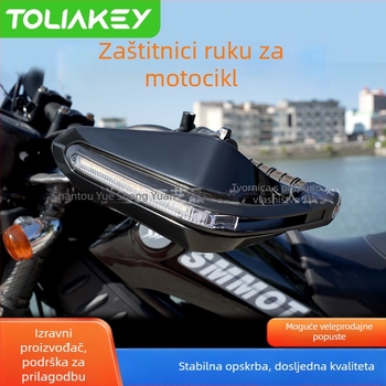 TOLIAKEY zaštitna ručica motocikla s LED svjetlom, off-road, univerzalna za šuplje upravljače promjera 14 mm i više, zaštita od sudara i padova