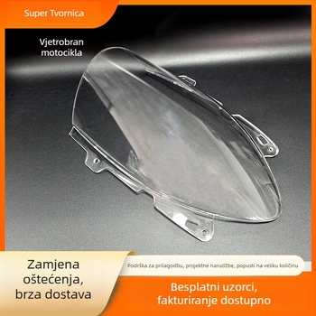 Motocikl prednje staklo - univerzalno, debela akrilna ploča, PTFE materijal, termoformiranje