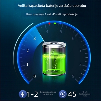 Motociklistički Bluetooth headset za kacigu, pričvršćen na uho, IPX7 vodootpornost, 4–8 sati baterije