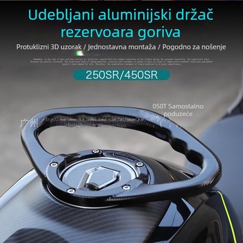 Nadstojnik za spremnik goriva za Kawasaki Z1000/Z800/ZX-6R/ZX-10R — sigurnosna ručka za suvozača straga, Marka 123, Model Yxfs2023001