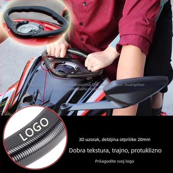 Nadstojnik za spremnik goriva za Kawasaki Z1000/Z800/ZX-6R/ZX-10R — sigurnosna ručka za suvozača straga, Marka 123, Model Yxfs2023001