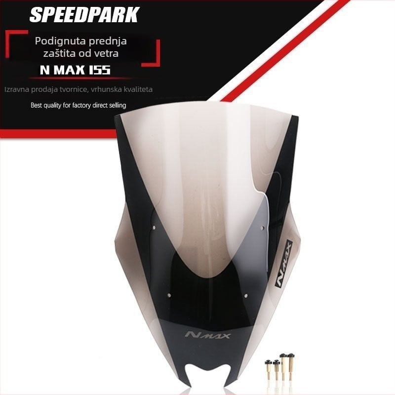 SEPPEDPARK WW101 Akrilno vjetrobransko staklo Yamaha NMAX155 15-18 – HD, Otporno na habanje