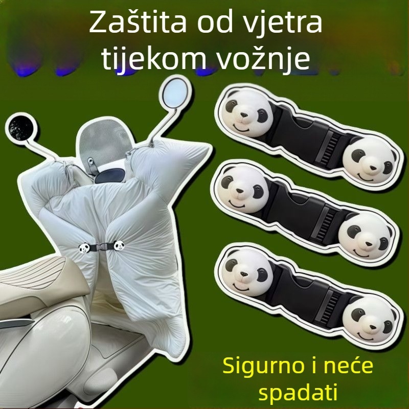 Vjetrozaštitno pokrivalo za vjetrobran motocikala i električnih vozila, odvojivo i podesivo, jednoplošni plastični dizajn s fiksnom kopčom