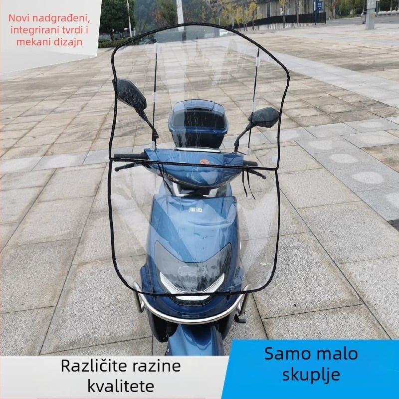 Vjetrobran za električni motocikl – jednoplošni, otporan na habanje