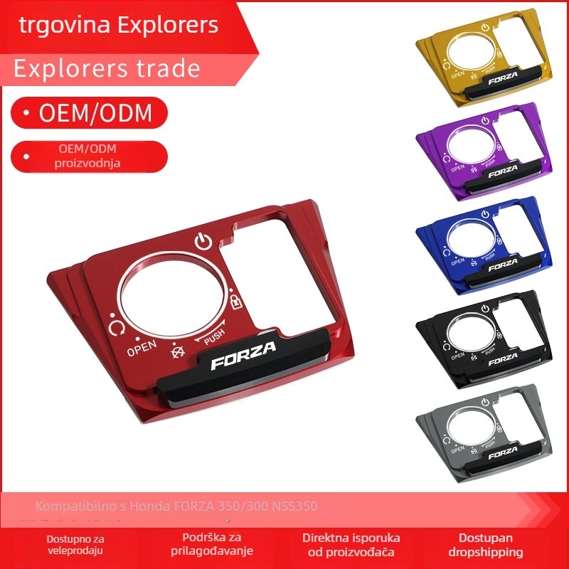 Aluminijski poklopac električne brave na vratima za Honda Forza 350/300 NSS350 – dekorativni zaštitni poklopac