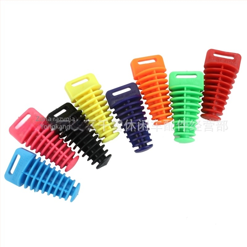 Zatka za ispušni cijev motocikla - vodootporna, univerzalna kompatibilnost, marka QXMOTORRACING, model Medium