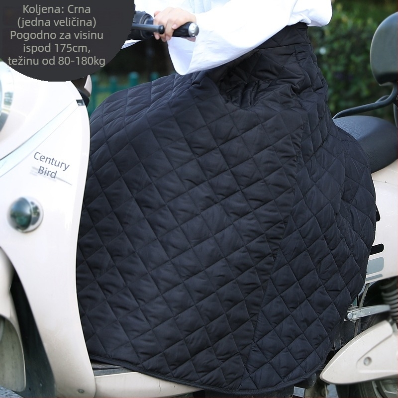 Zimska vjetroza zaštitna suknja za električna vozila i motocikle – poliester, vodootporna, zaštita nogu i koljena, topla struka, za odrasle