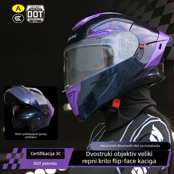 Topli sve sezone motociklistički polušlem za muškarce i žene, s otvorenim licem i dizajnom koji mijenja boju poput kamufliranog kameleona