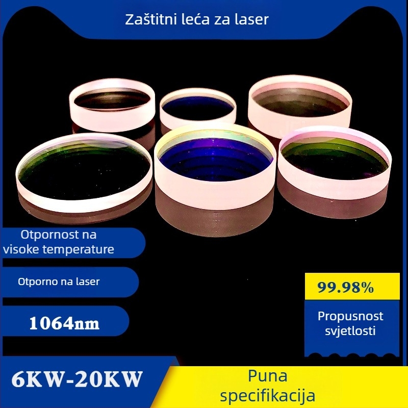 Set optike za vlaknasti laserski stroj za rezanje: lasersko zaštitno ogledalo i leće glave za rezanje