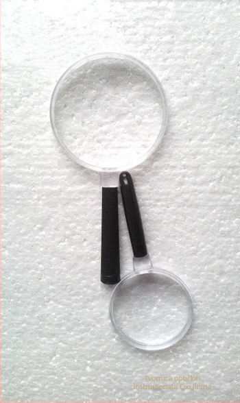Jinma ručna lupa s plastičnim optičkim ogledalom, 2-dijelni set, klasičan minimalistički dizajn