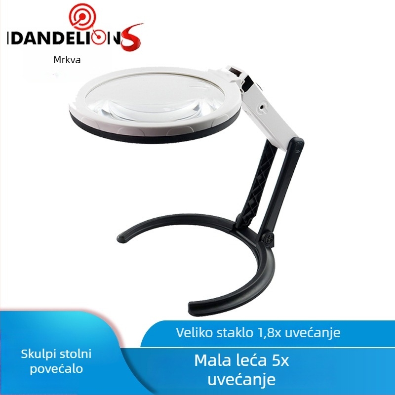 BITE MG3B-1B / MG3B-1D sklopiva stolna radna stanica s povećalom i LED rasvjetom (Brand: BITE; Modeli: MG3B-1B / MG3B-1D; Uvoz: Ne; Privatna oznaka: Ne)