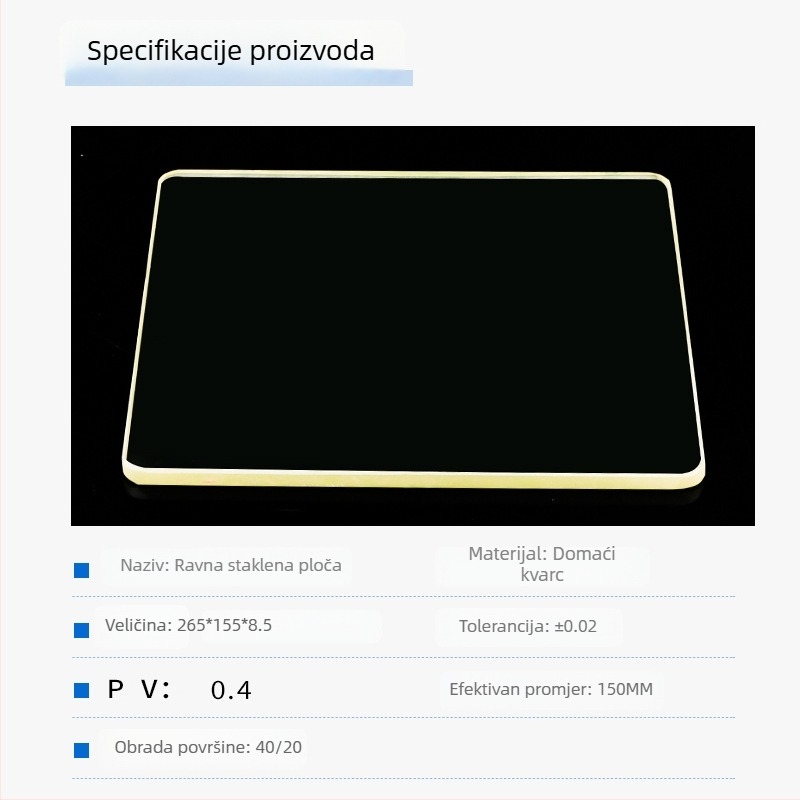 Haoxuan Laserska zaštita prozora – Plošni prozor film, optičko staklo, visoka propusnost, visoka preciznost