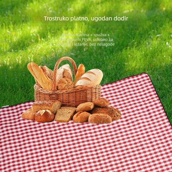 Piknik prostirka za kampiranje, otporna na vlagu, s akrilnom platnom i spužvom te vodootpornim PEVA; težina 850 g; pogodno za 6 osoba; model Reel