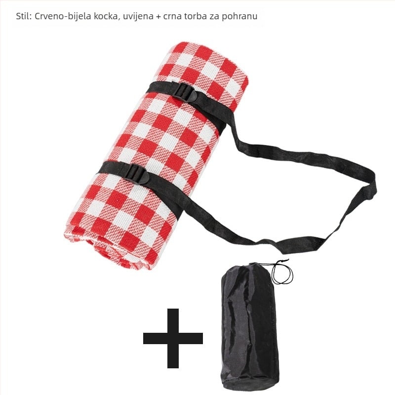 Piknik prostirka za kampiranje, otporna na vlagu, s akrilnom platnom i spužvom te vodootpornim PEVA; težina 850 g; pogodno za 6 osoba; model Reel