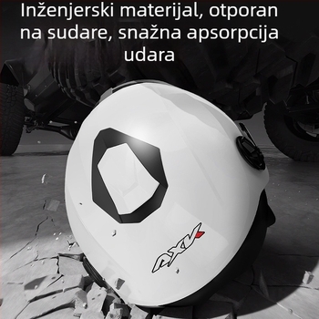 AXK ABS polu-šlem kaciga za odrasle, za električni motocikl, certificirana GB811-2022A, za sve sezone, za gradski prijevoz