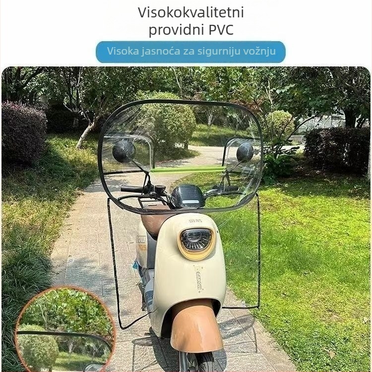 Štit protiv vjetra za električna vozila - plastični, višekratna upotreba, univerzalna prilagodba, moguć tisak logotipa