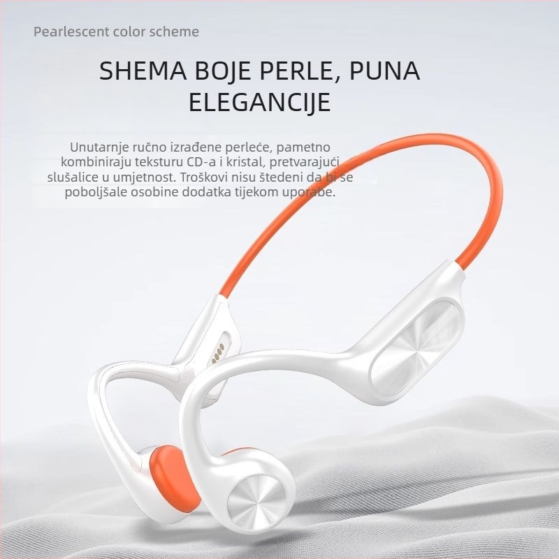 Slušalice za kostnu provodnost, ugrađena 32 GB memorije, Bluetooth 5.4, IPX8 vodootporne, trajanje baterije više od 8 sati