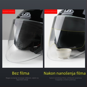 Film za vizir kacige električnog motocikla – kiša i magljenje