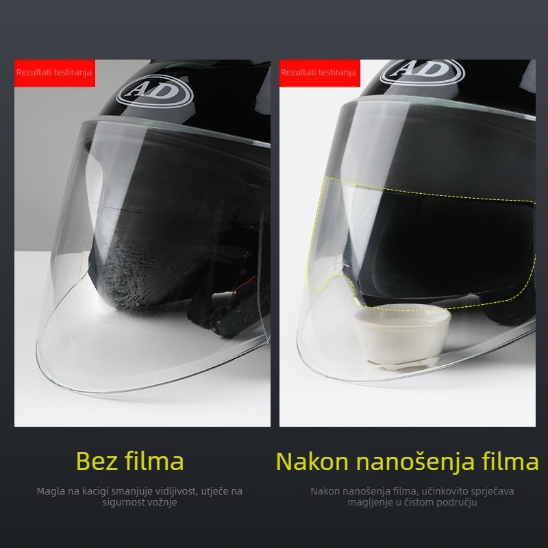 Film za vizir kacige električnog motocikla – kiša i magljenje