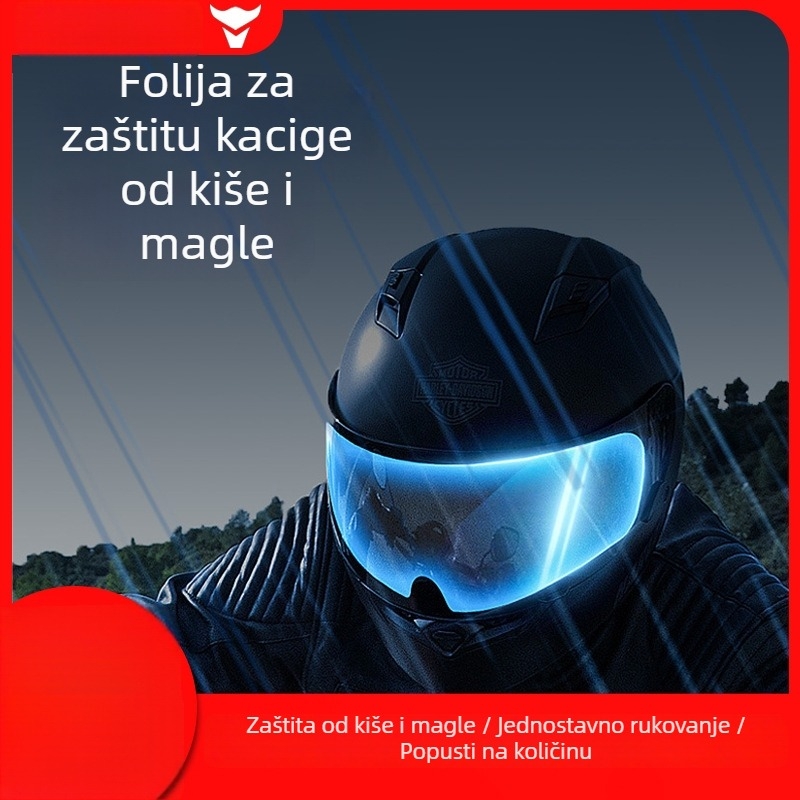 Prozirni antifog film za univerzalni vizir kacige za motocikl i kacigu električnoga vozila, vodootporan, zimska upotreba