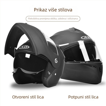 Kaciga za električni motocikl – full-face, ABS, za odrasle, sve sezone, kompatibilna s električnim vozilima