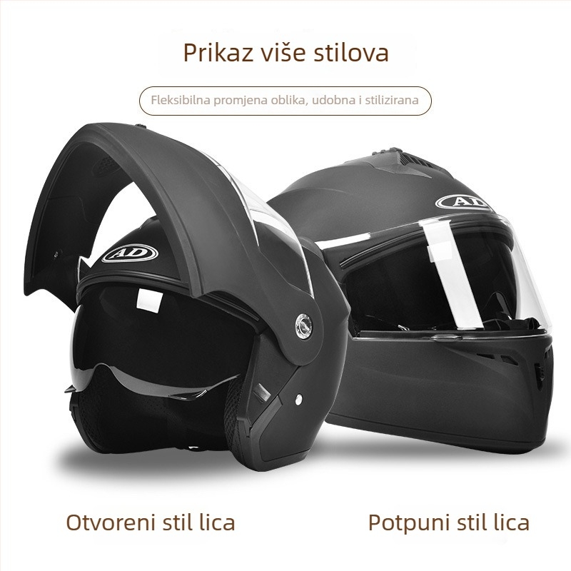 Kaciga za električni motocikl – full-face, ABS, za odrasle, sve sezone, kompatibilna s električnim vozilima