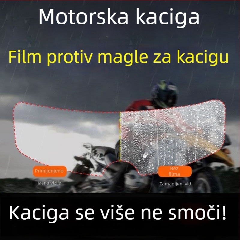 Film za kacigu motocikla protiv zamagljenja i kiše s nano membranom — univerzalna prilagodba; obrada i prilagođavanje dostupni, licencirane privatne marke