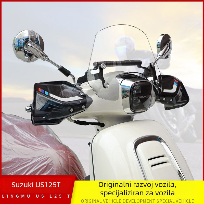 Prednje staklo za motocikl s zaštitom ruke i deflektorom za Suzuki US125