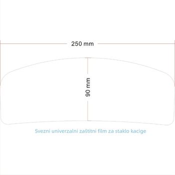 Zaštitna folija za vizir kacige: vodootporna, otporna na ogrebotine, protiv zamagljivanja, prozirna, dugotrajna, veličina 90×250 mm