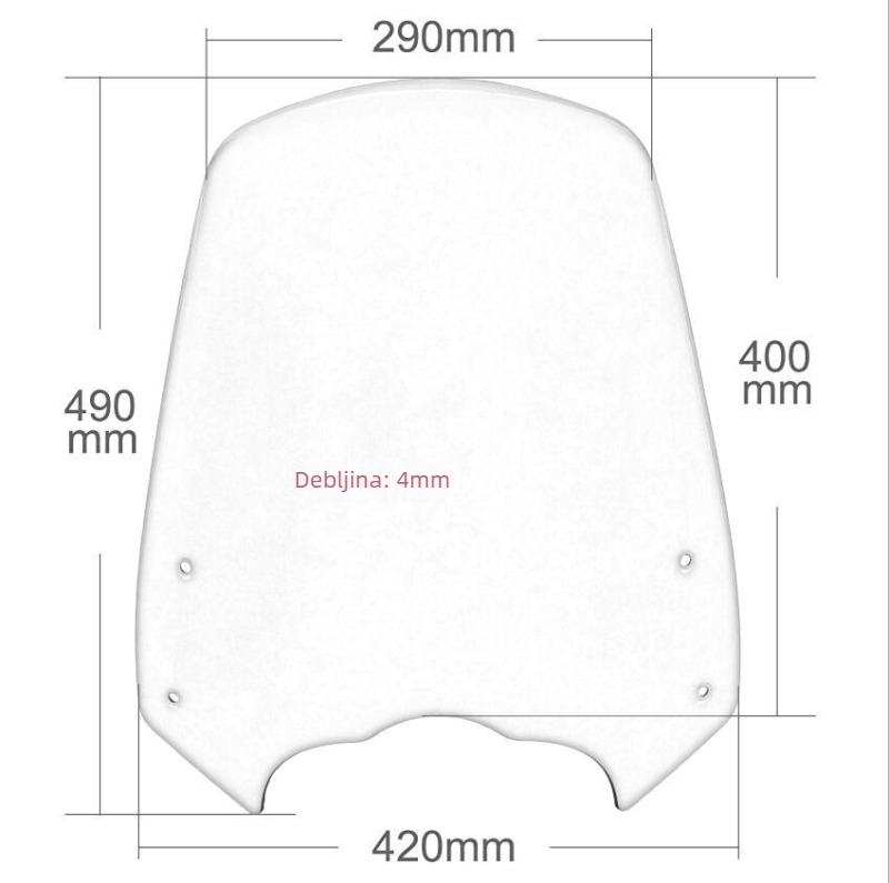 Prednje vjetrobransko staklo za Kawasaki Vulcan S 650 (2015-2024) – PC plastika