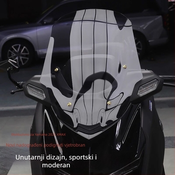 Akrilni uzviseni prednji štitnik za Yamaha XMAX300 2025-, kompatibilan s 25 modela; HD funkcija