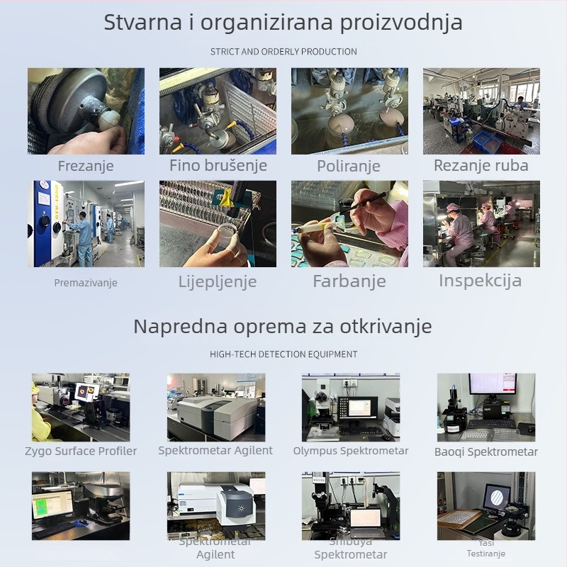 Ravna konkavna leća za optičke instrumente, optičko staklo K9, visoka preciznost korekcije optičkih aberacija, leća za proširenje laserske zrake