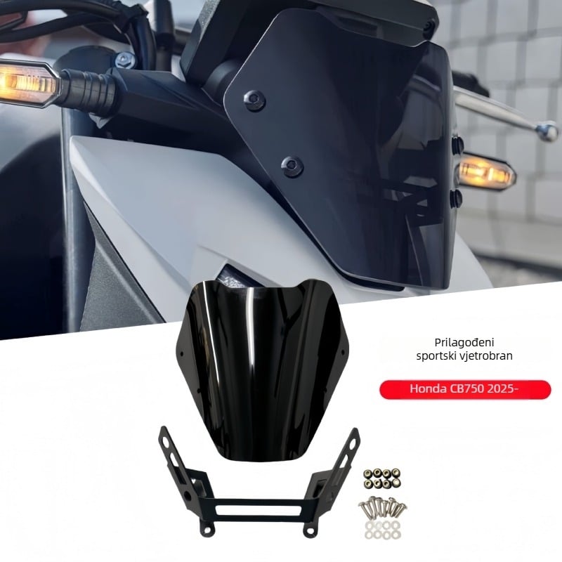 Motociklističko vjetrobransko staklo za Honda CB750 2025- (Model Ym0104449; Materijal ABS; Stil: Vjetrobran; Funkcija: HD, Otporan na habanje)