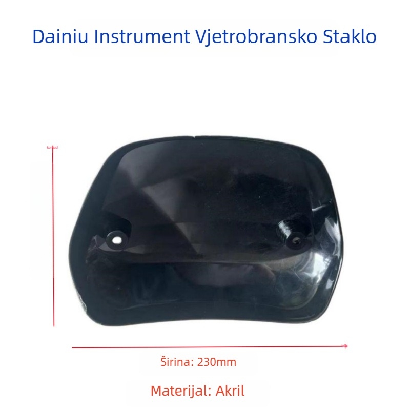 Vjetrobran za NIU električni skuter — PP materijal, prednje instrument ploče s nosačem deflektora, 0V