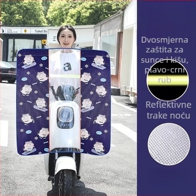 Prednji vjetrobran za električni motocikl i električno vozilo – PVC, sklapanje, HD prozirni štit
