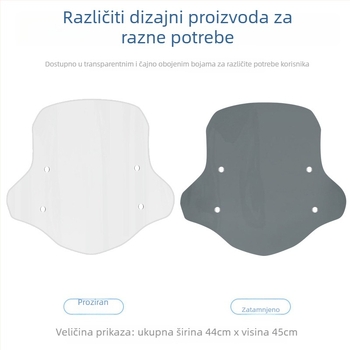 Prednje vjetrobransko staklo za skuter Wuyang Honda NPF125, debeli dizajn
