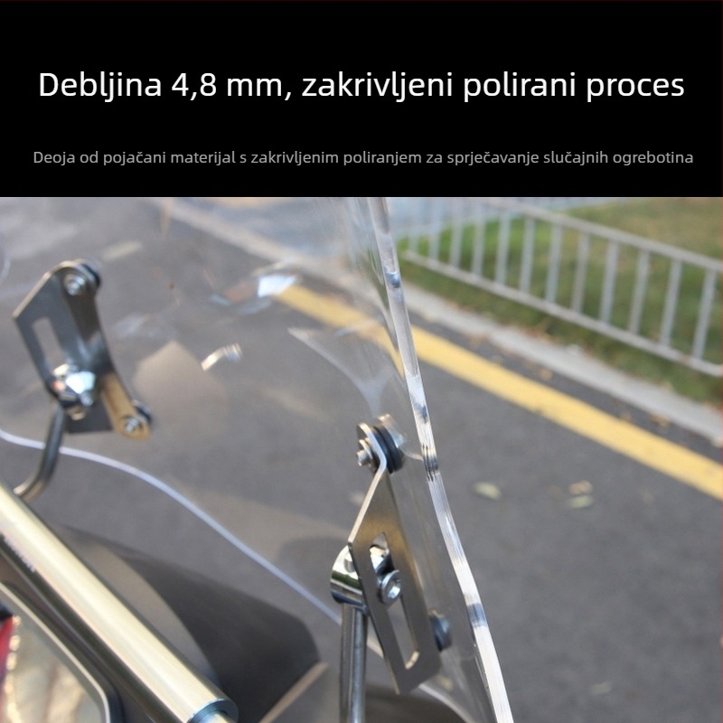 Prednje vjetrobransko staklo za skuter Wuyang Honda NPF125, debeli dizajn