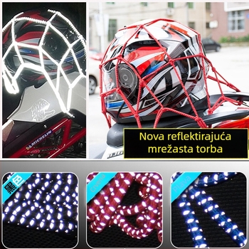 Net džep za motocikle i električna vozila — visokoe elastični gumeni pojas; Knight Pack stil; prilagodljivo obrada dostupna.