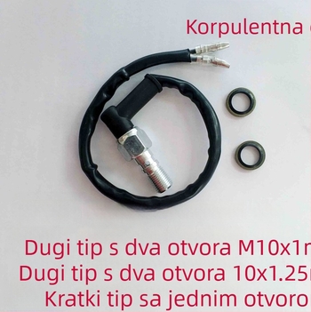 Prekidač stražnje svjetla za motocikl i električni bicikl, hidraulični tlak prekidač, navoji M10x1, M10x1.25, 3/8-24