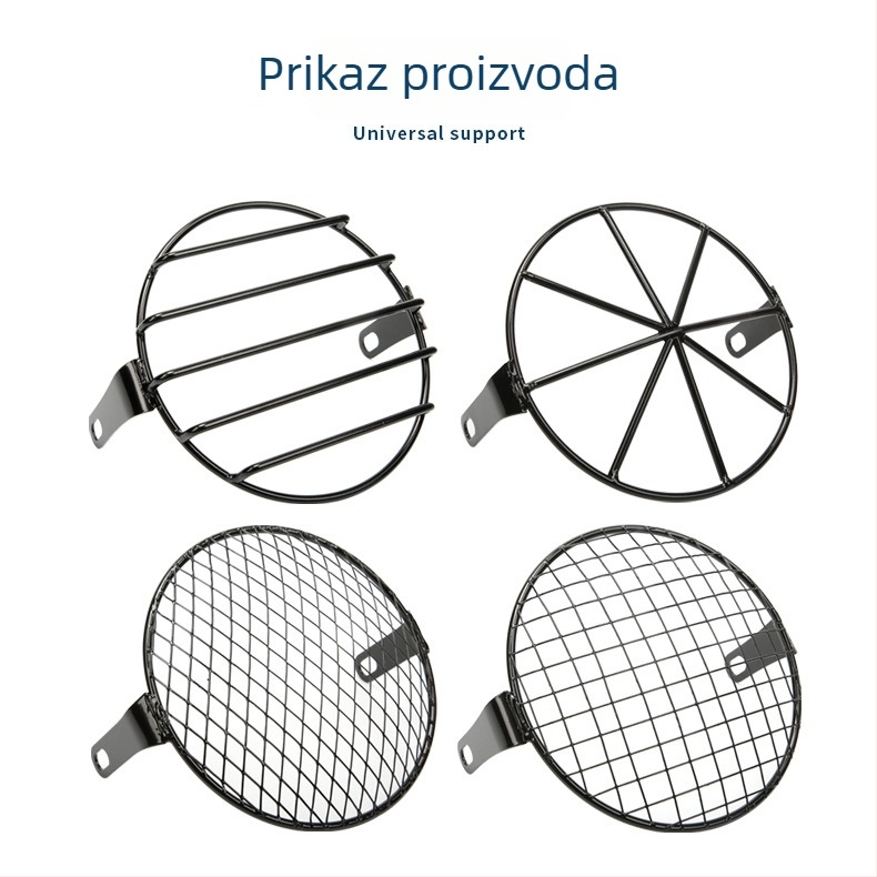 Mrežasti poklop svjetla motocikla od aluminijske legure – JS marka, stil: mrežasti poklop svjetla