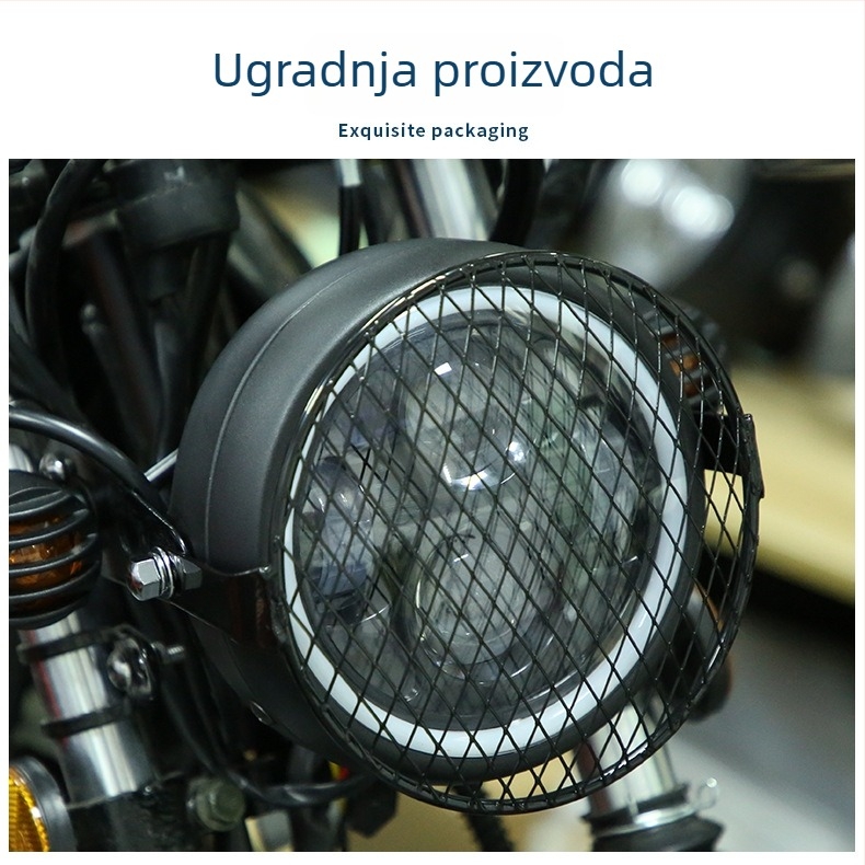 Mrežasti poklop svjetla motocikla od aluminijske legure – JS marka, stil: mrežasti poklop svjetla
