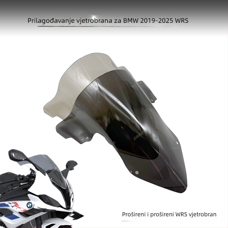 WRS vjetrobran za BMW S1000RR – PC materijal, prilagodljiv, stil: vjetrobran, kompatibilan s S1000RR