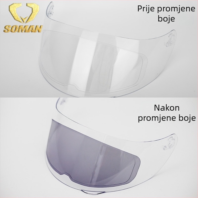 Antifog naljepnica za kacigu SOMAN AV07 — univerzalna prilagodba