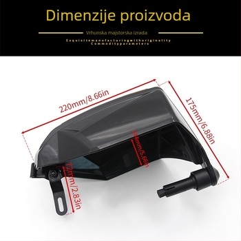 Kryt ručice motocikla, aluminijska legura i ABS, stil vjetrobran zaštitnika, JS