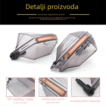 Kryt ručice motocikla, aluminijska legura i ABS, stil vjetrobran zaštitnika, JS