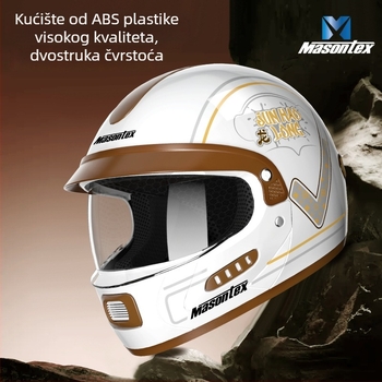 MASONTEX ABS full-face kaciga za električne motocikle, 3C GB811-2022A, za sve sezone, za motocikle (Brand MASONTEX; Materijal: ABS; Certifikacija: GB811-2022A; Stil: full-face; Sezone: sve sezone)