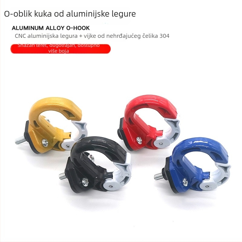 Aluminijski O-tip kuka za motocikle, kuka za kacigu, univerzalno za električna bicikla i skutere